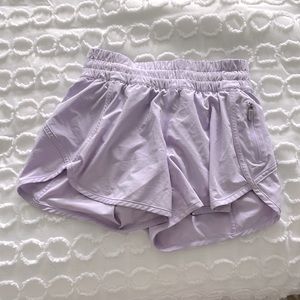 purple lululemon track that 3’ shorts